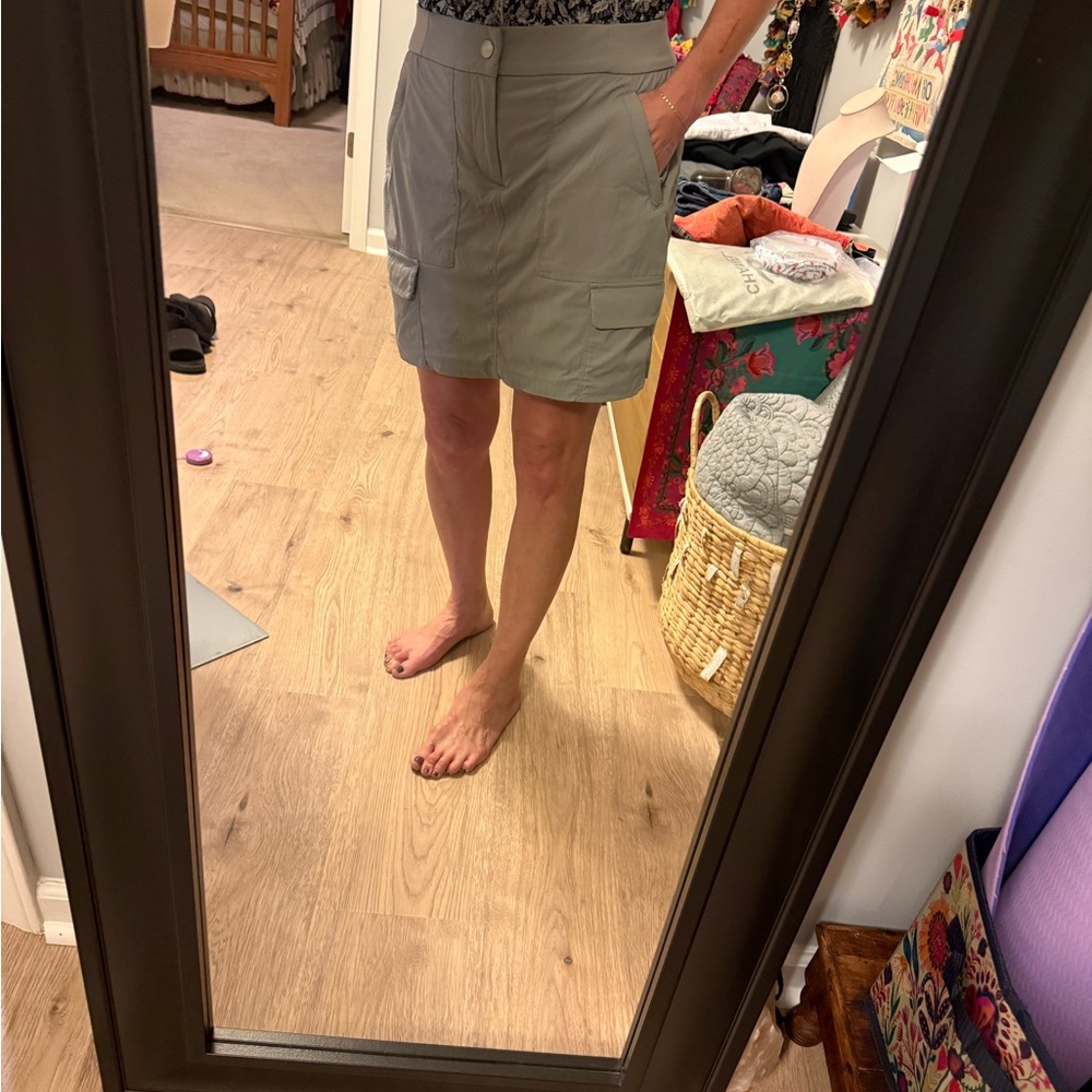Athleta Silver Buttoned Skirt - 4 - Picture 2 of 10